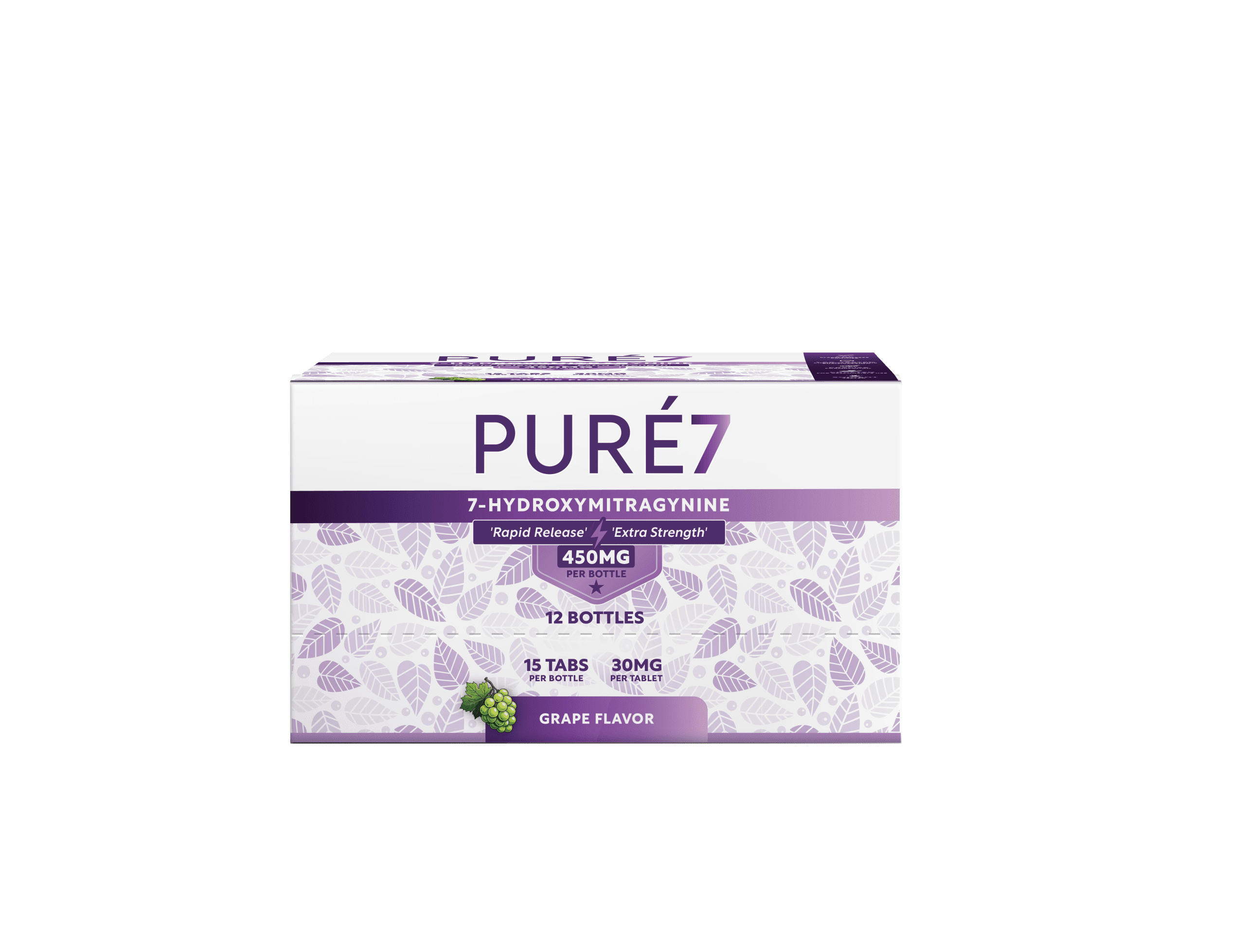 Pure7 Grape 15ct Bottle Display Front
