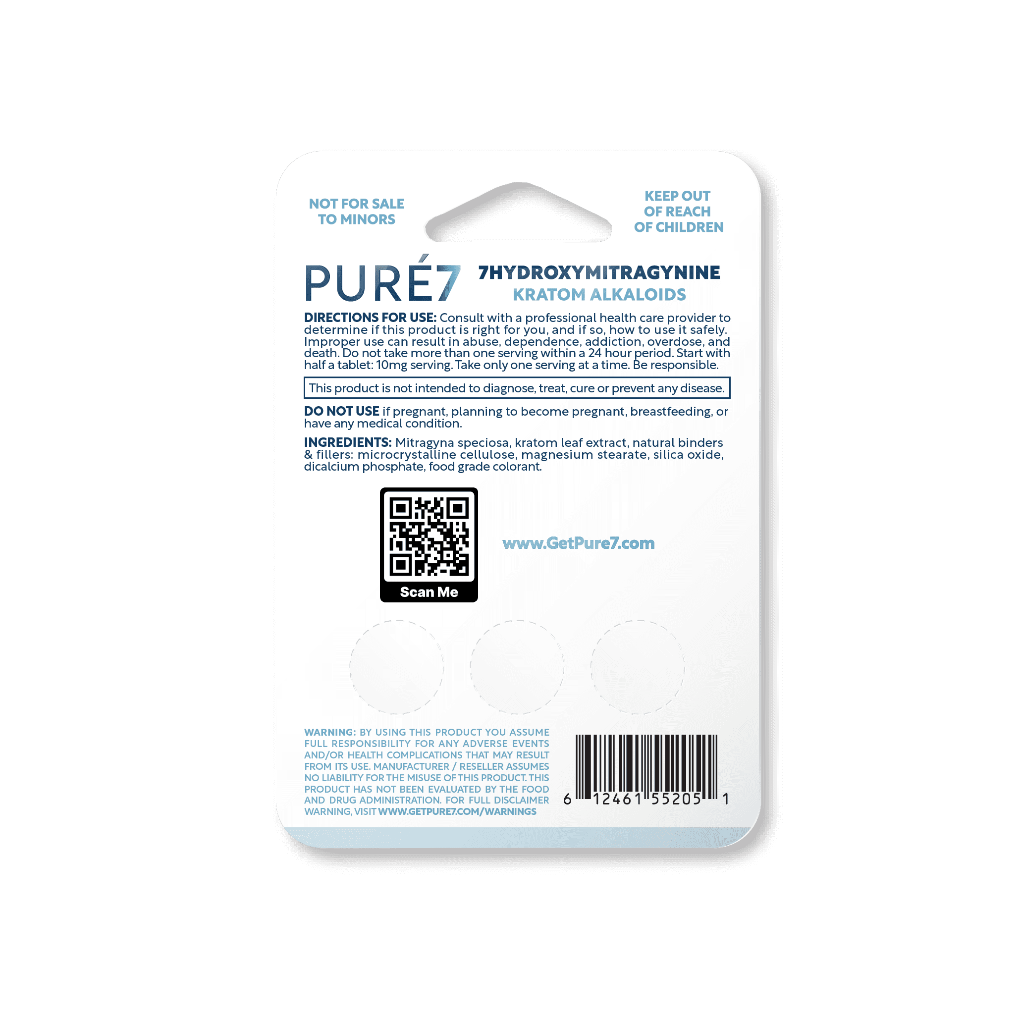 3ct Pure 7OH Tablets - Blueberry Back