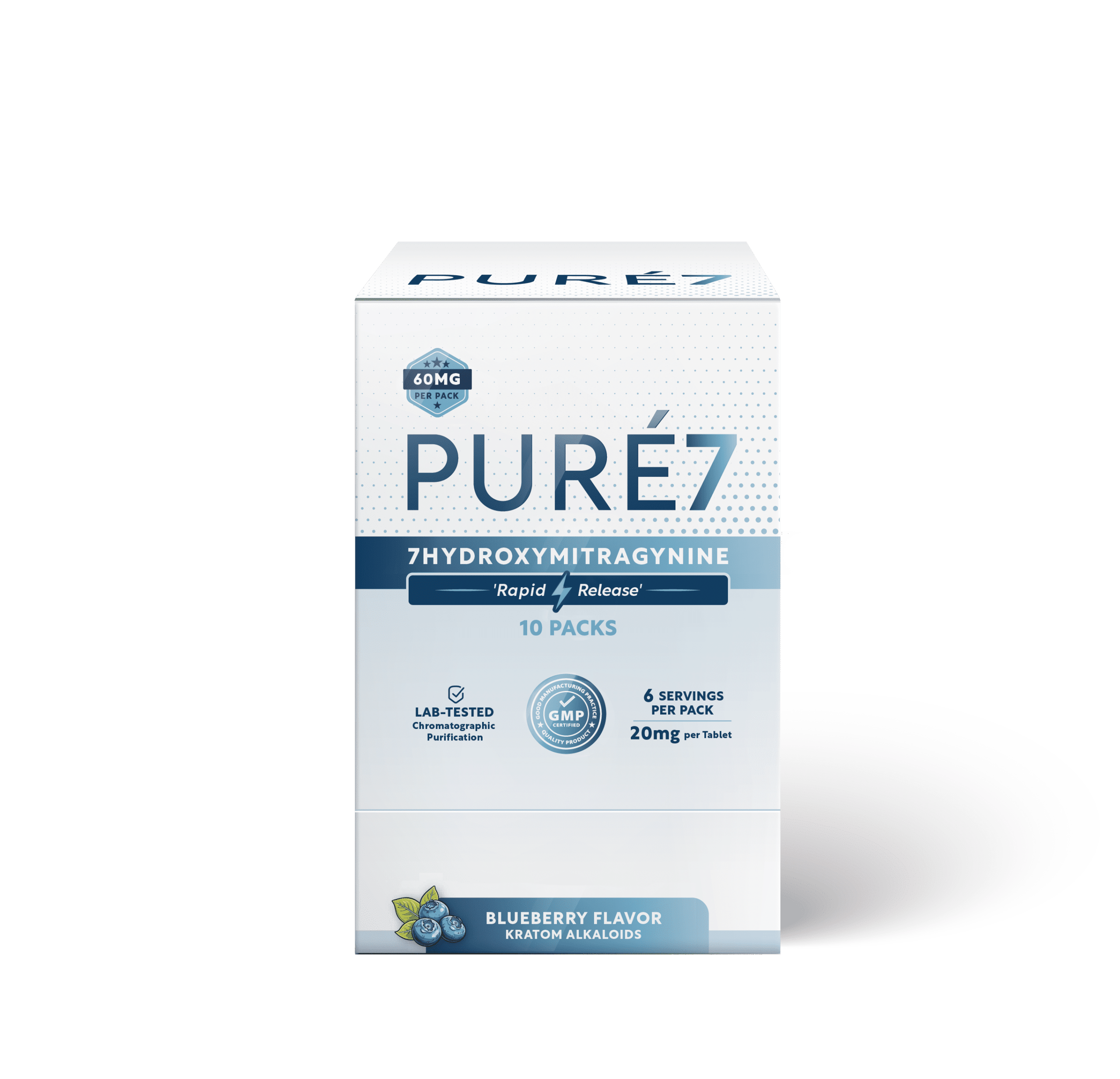 Display Unit -10 Packs of Pure 7OH Tablets 3 Count
