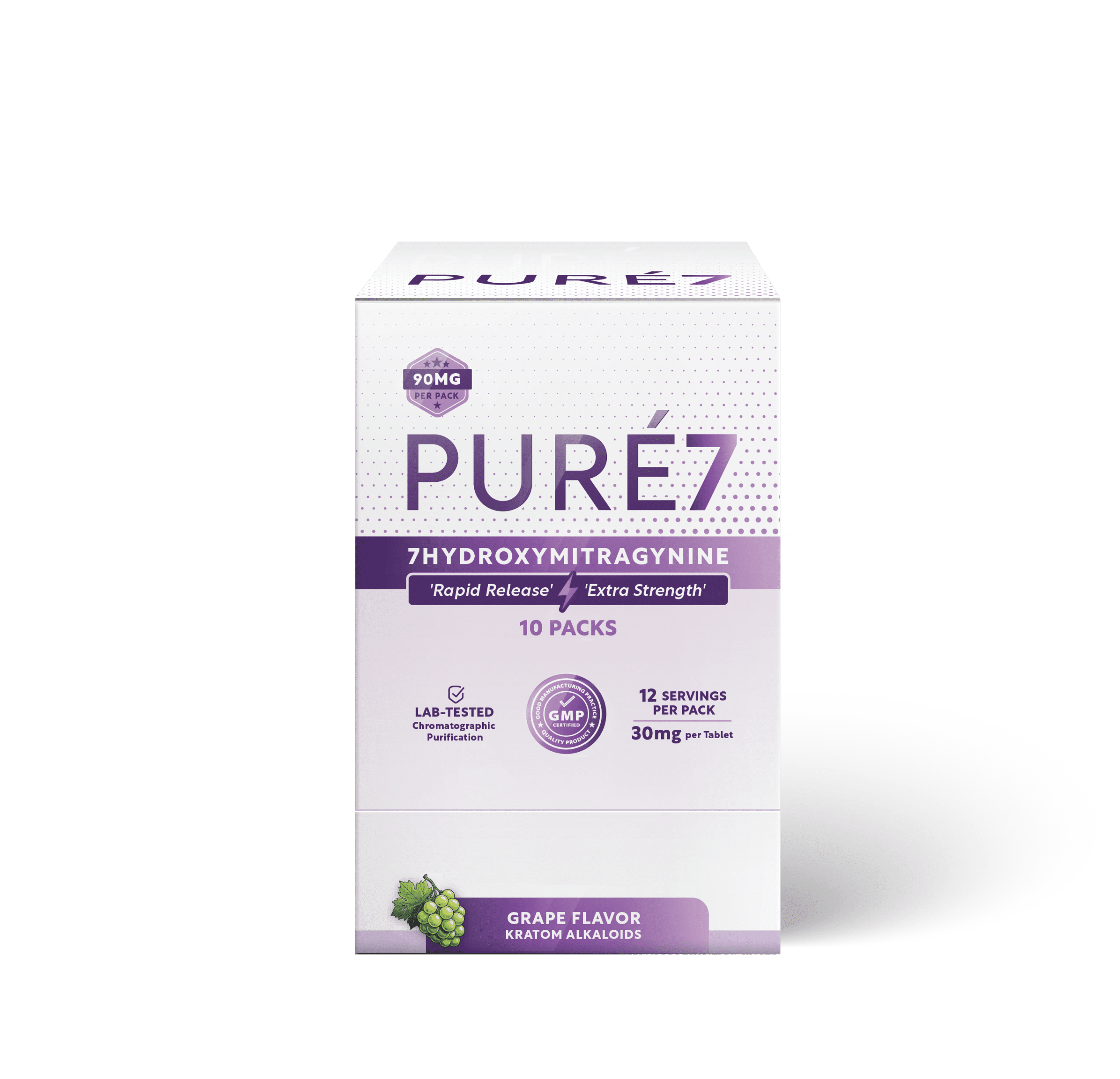Grape 3ct Pure 7OH Tablets - Blister Pack Display