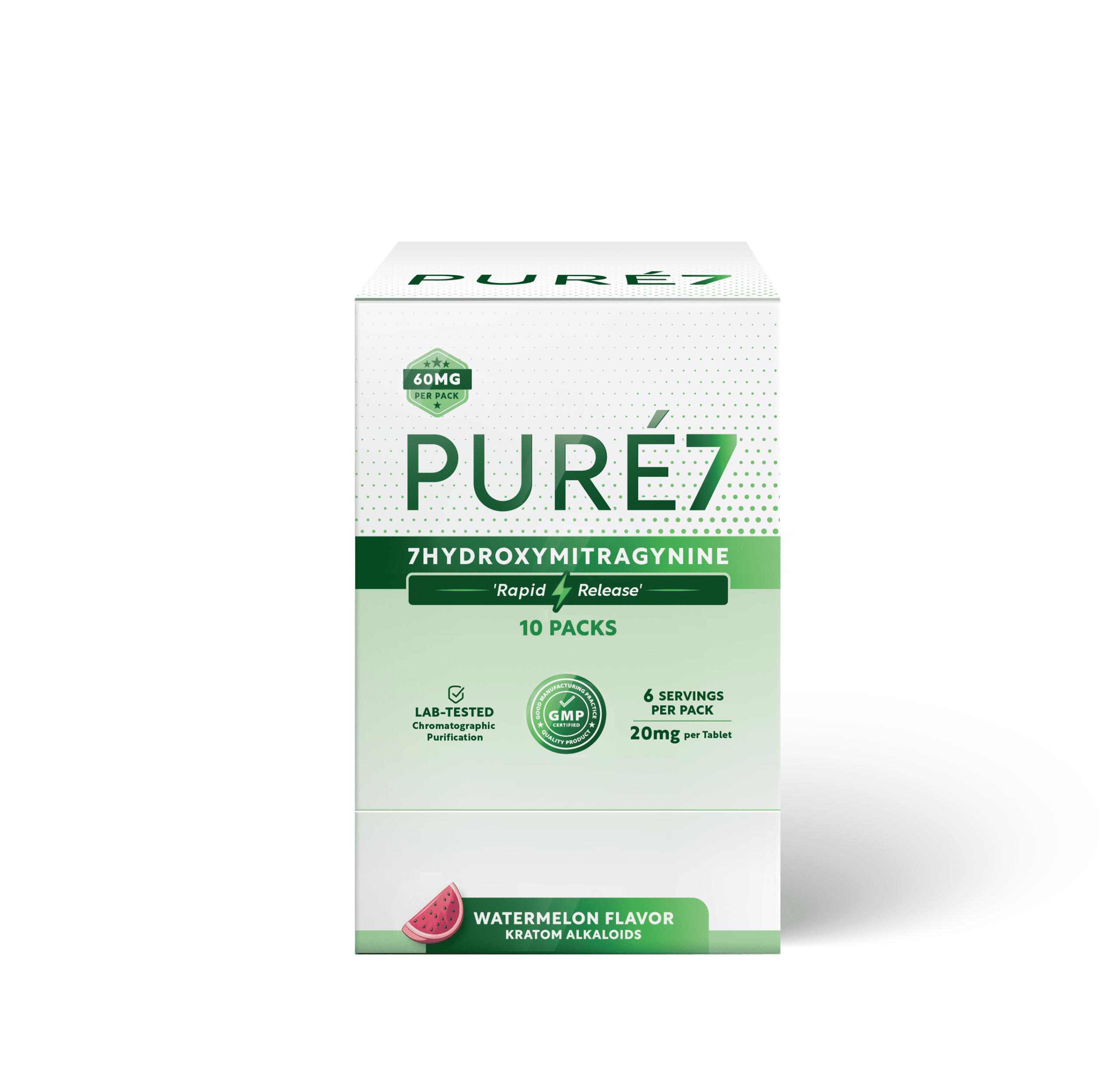 Pure 7OH Tablets - Watermelon Display 3ct - 10 Packs