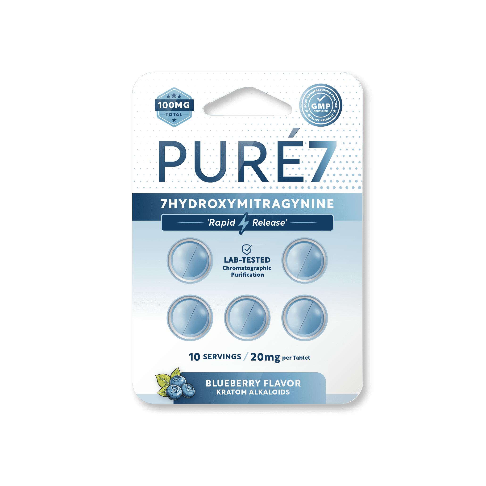 Pure 7OH Tablets Blueberry 5 Pack