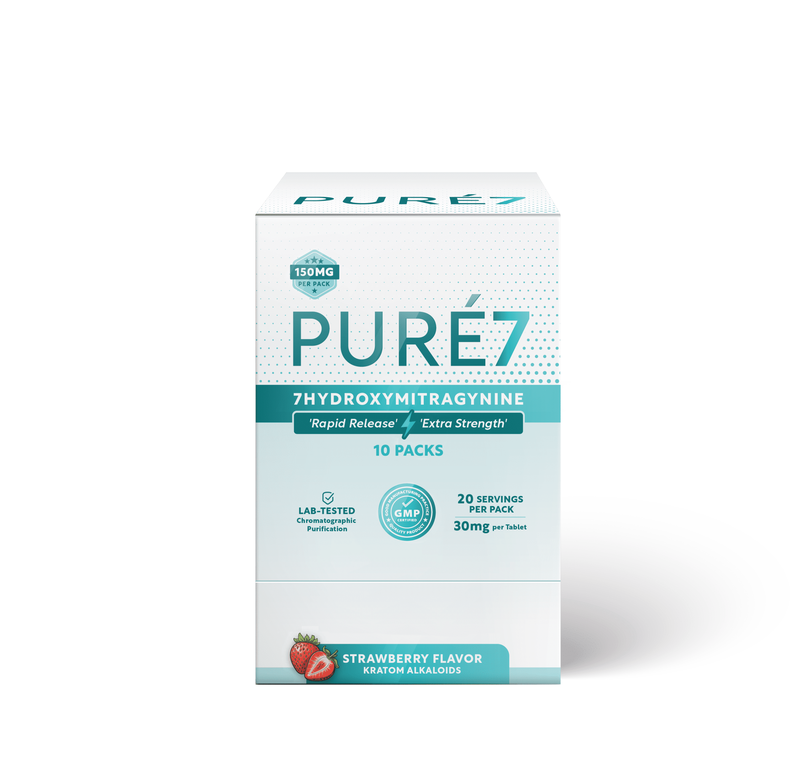 5ct Pure 7OH Tablets - Strawberry Blister - 10 Pack Display