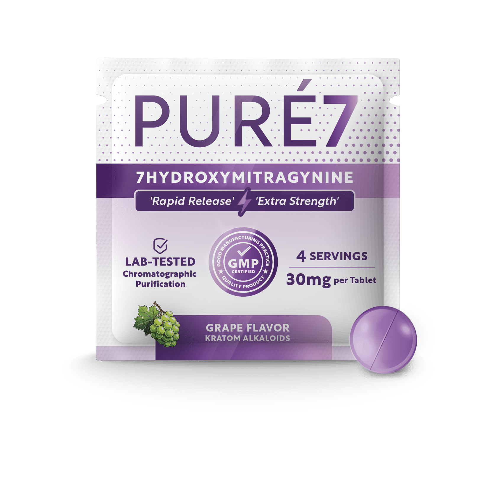 Pure 7OH Tablet - Grape 30mg