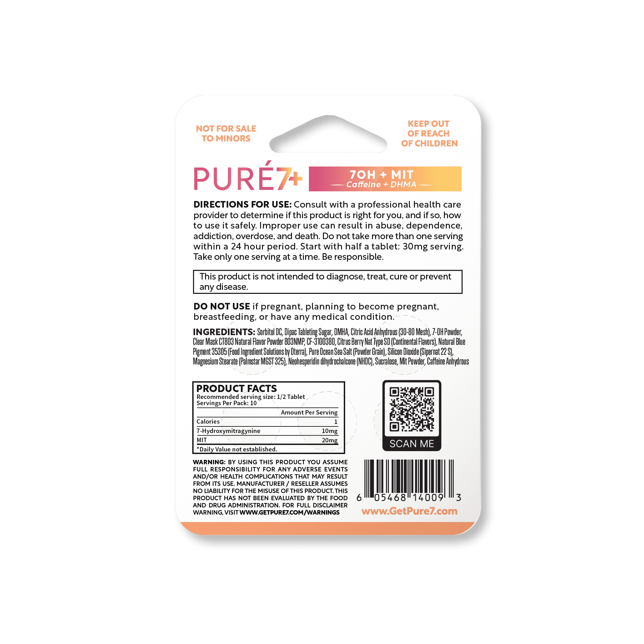 Pure 7+ Boost Acai Berry Back Panel