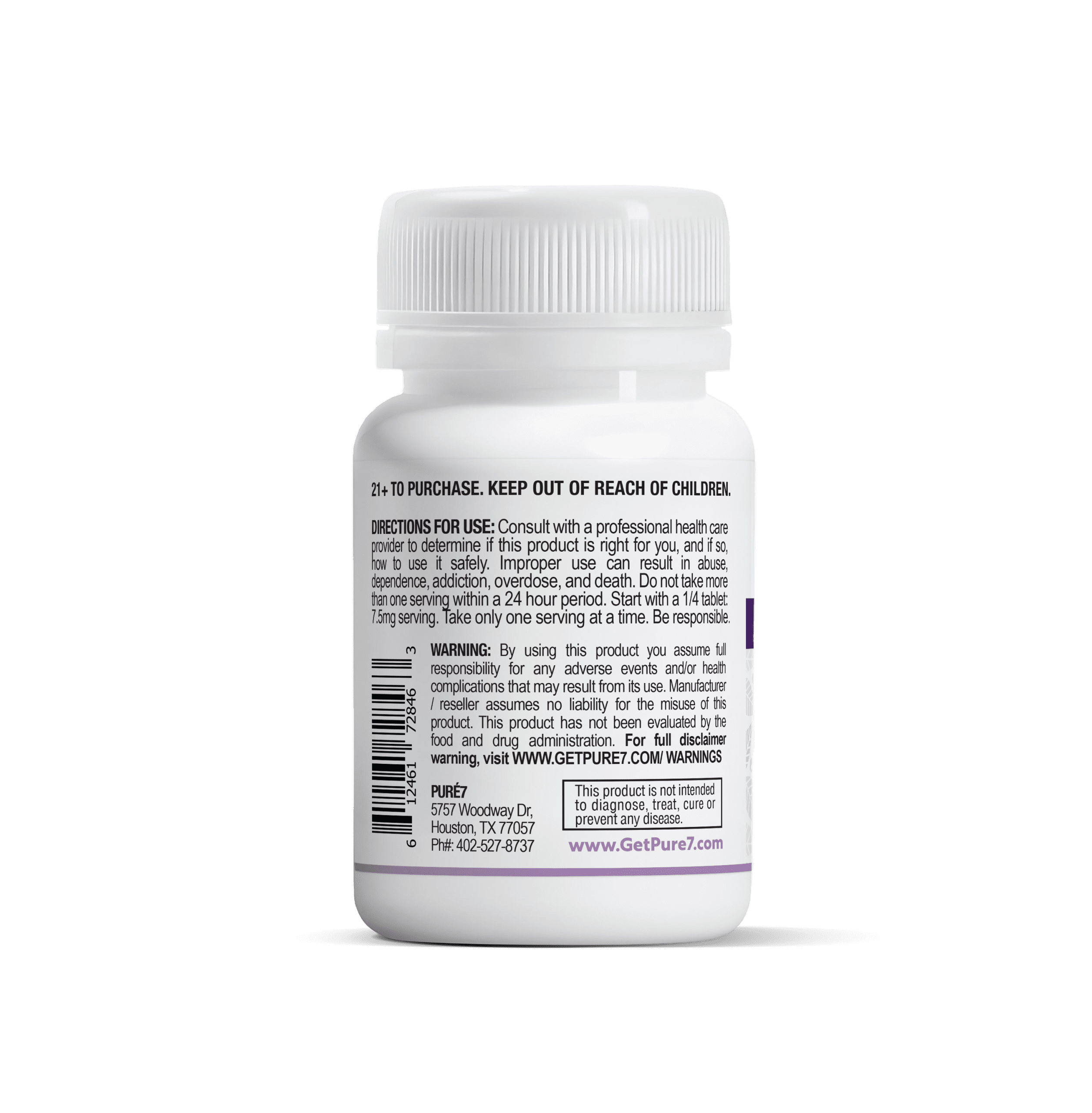 Pure7 Grape 15ct Side Label View